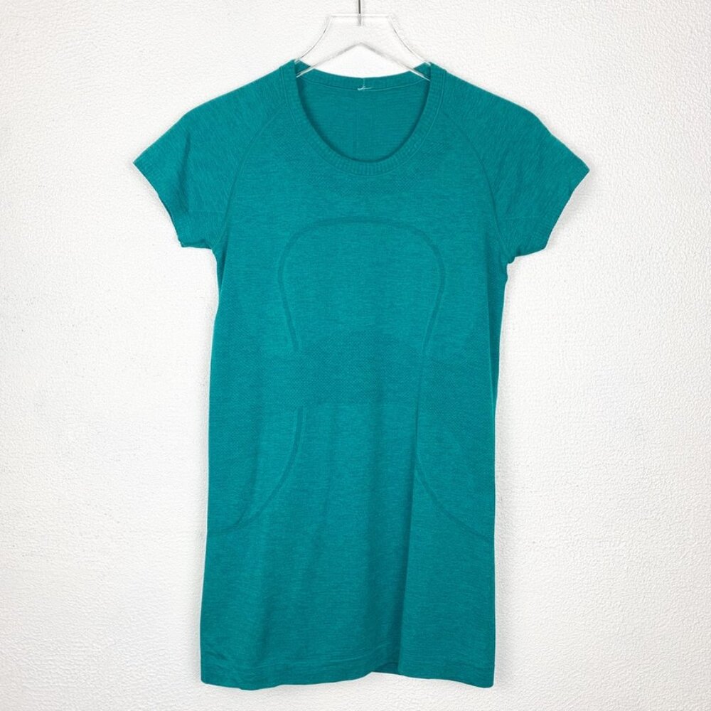 lululemon athletica Short Sleeve Tee Dress in Teal